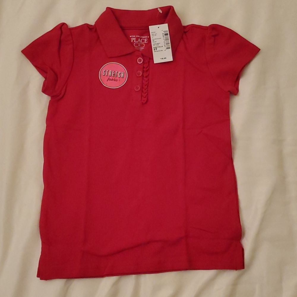 Red polo shirt